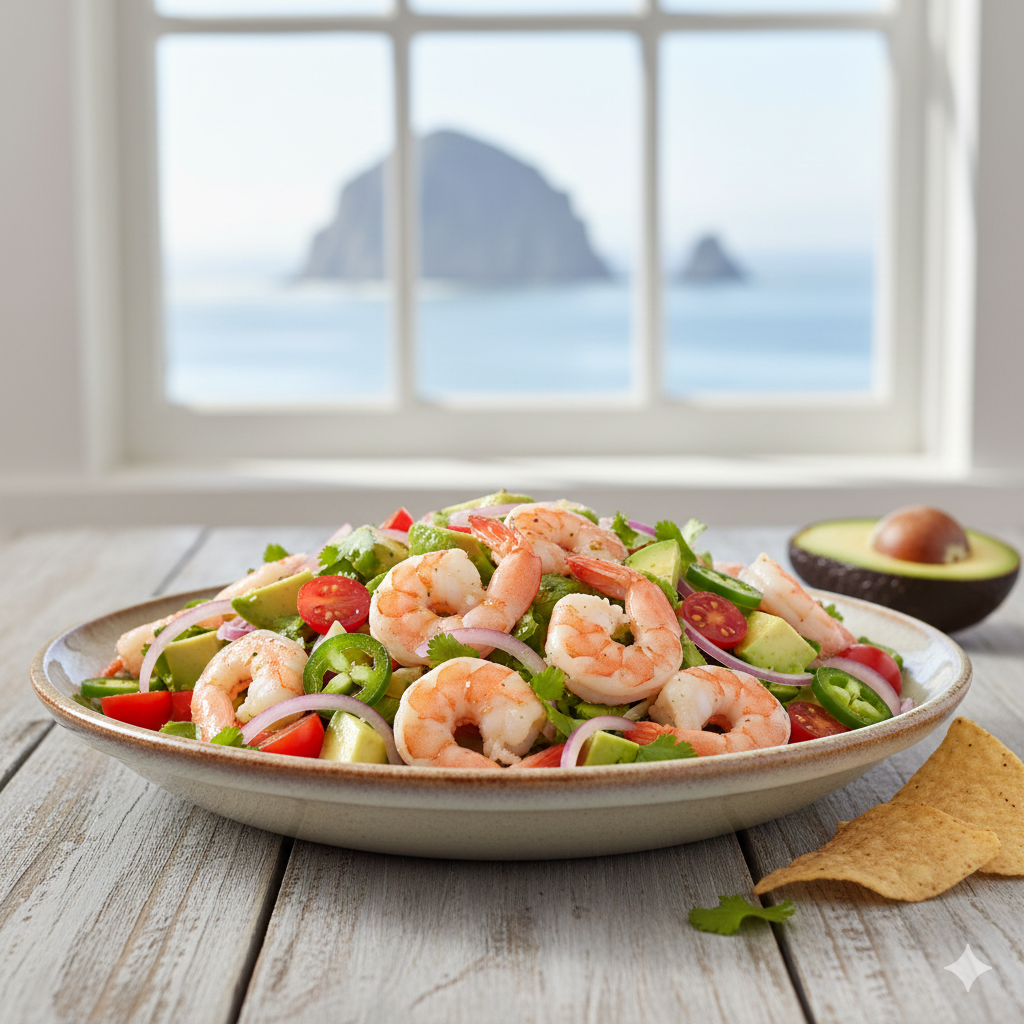 Creamy Cilantro-Lime Avocado Shrimp Salad
